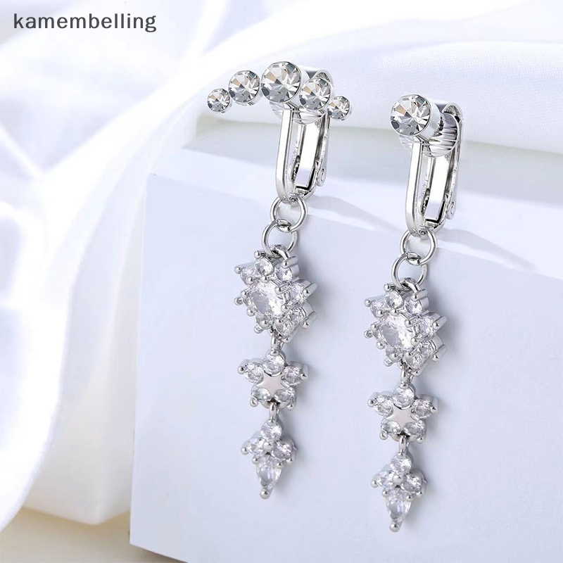 Kamembelling Khuyên Rốn Giả Xỏ Rốn Đính Đá Zircon Giả Dạng Kẹp Sụn Rốn