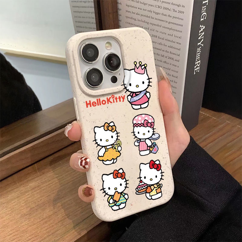 Ốp Điện Thoại Dẻo Họa Tiết Hoạt Hình Mèo Kitty Dễ Thương Chống Sốc Cho Apple Iphone11 Plus1287 14Promax 13 OZFB