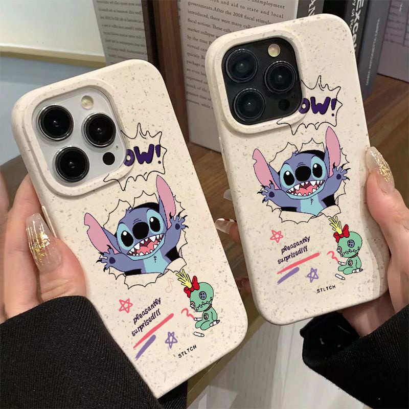 Ốp Điện Thoại Mềm Chống Sốc In Hình Stitch Hoạt Hình Đơn Giản Cho Apple 714pro8max 13iPhone12 11 plus