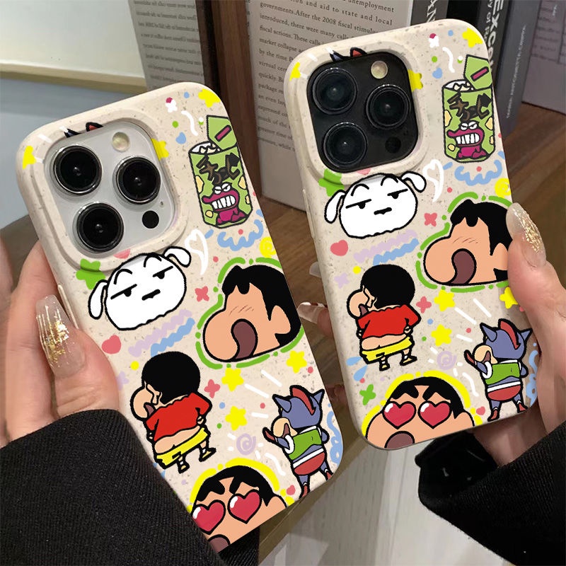 Ốp Điện Thoại Mềm Chống Sốc In Hình Shin-Chan Đơn Giản Cho Iphone 13 14pro 8I 12 11 7 X0ZI