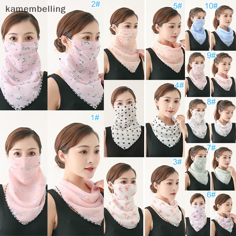 Kamembelling 1 Khẩu Trang Chống Nắng Chống Bụi Bằng Lụa Cho Nữ