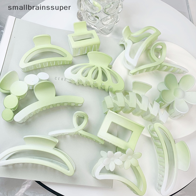 Kẹp Tóc Càng Cua Cá Mập Màu Xanh Lá Thời Trang Mùa Hè Cho Nữ SBS