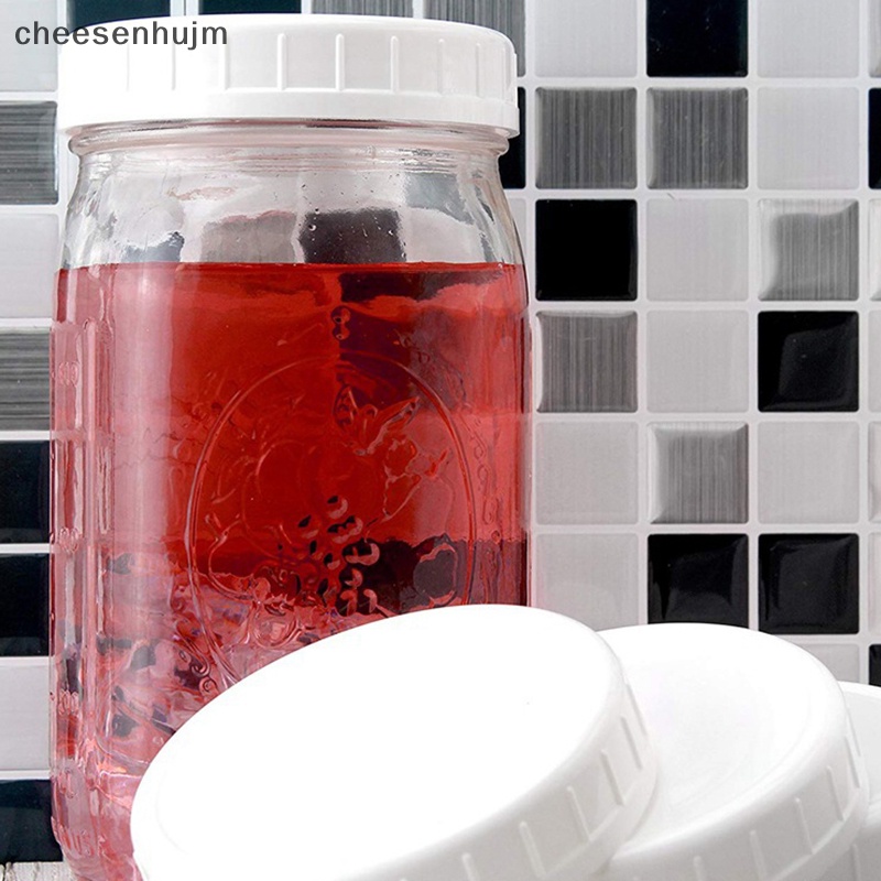 Bộ 10 Nắp Đậy Hũ Lọ Bằng Nhựa Đường Kính Trong 70mm / 86mm Màu Trắng