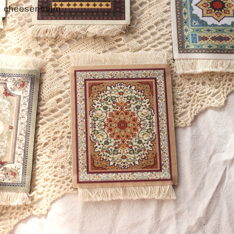 1 Tấm Lót Tách Trà Bằng Vải Cách Nhiệt Thấm Hút Tốt Phối Tua Rua Phong Cách Cổ Điển