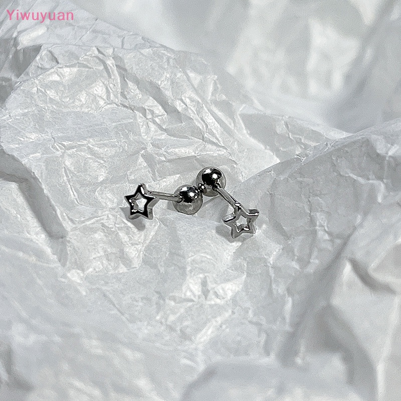 1 Cặp Khuyên Tai Xoắn Ốc Hình Ngôi Sao Mini Cho Nữ