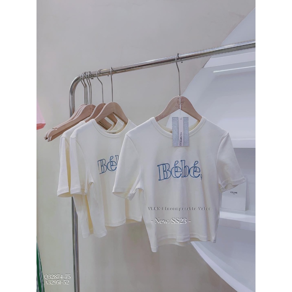 Áo phông crop.top thêu bé.be