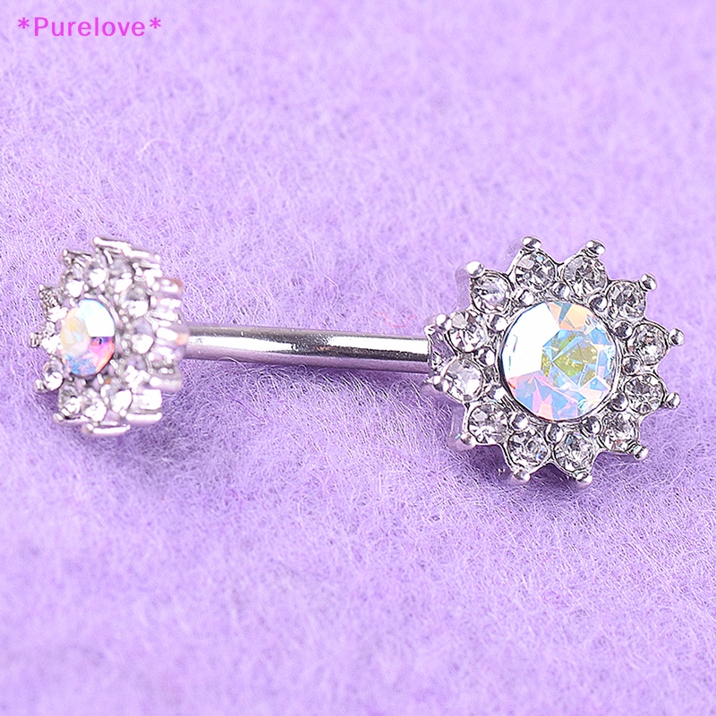 Khuyên Rốn Đính Đá Hình Hoa Xinh Xắn Thời Trang Mới