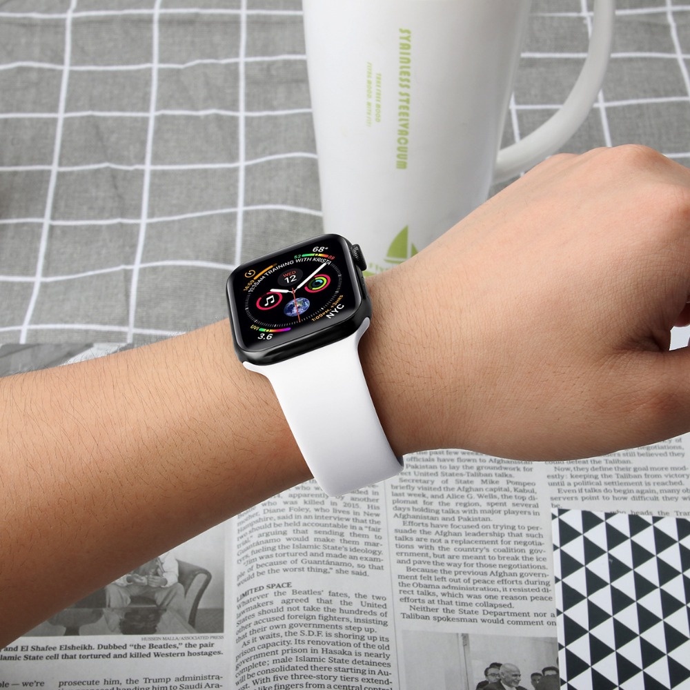 Dây Đeo Đồng Hồ Bằng Silicone 49mm 45mm 44mm 42mm 41mm 40mm 38mm Cho IWatch Ultra 8 7 6 5 4 3 SE