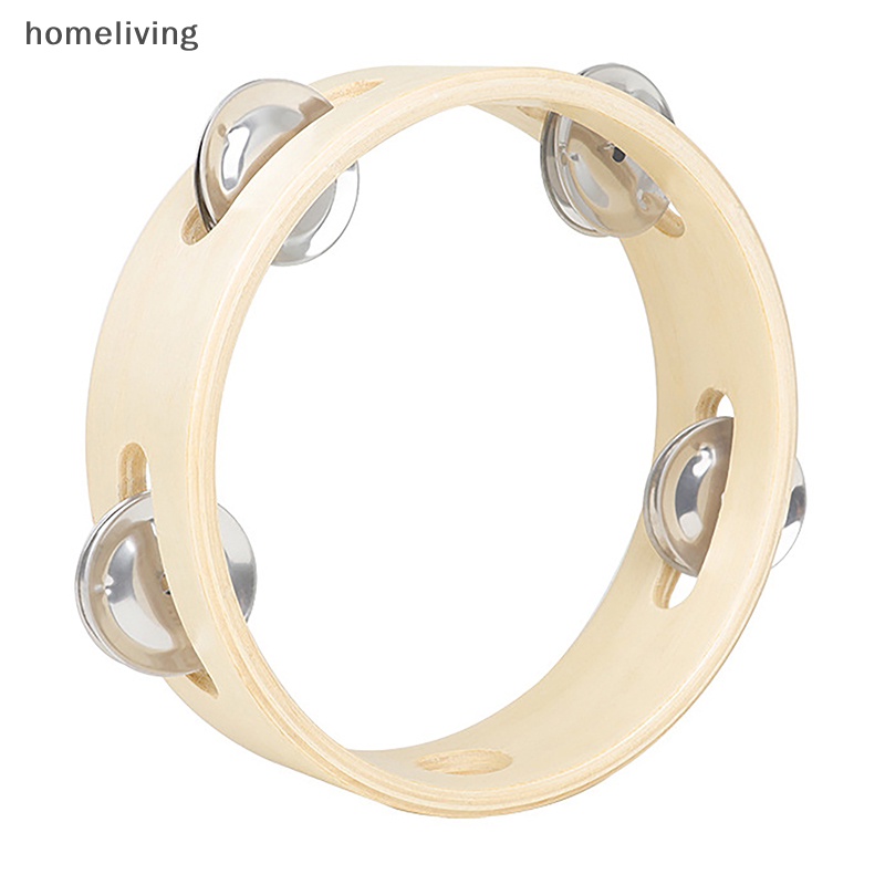 Trống Lục Lạc Cầm Tay Bằng Kim Loại 6 Inch Cho Bé