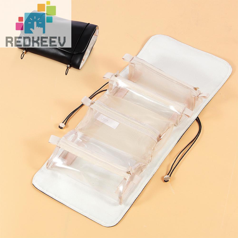 Túi Cuộn Đựng Mỹ Phẩm 4 Trong 1 Sức Chứa Lớn Tiện Dụng