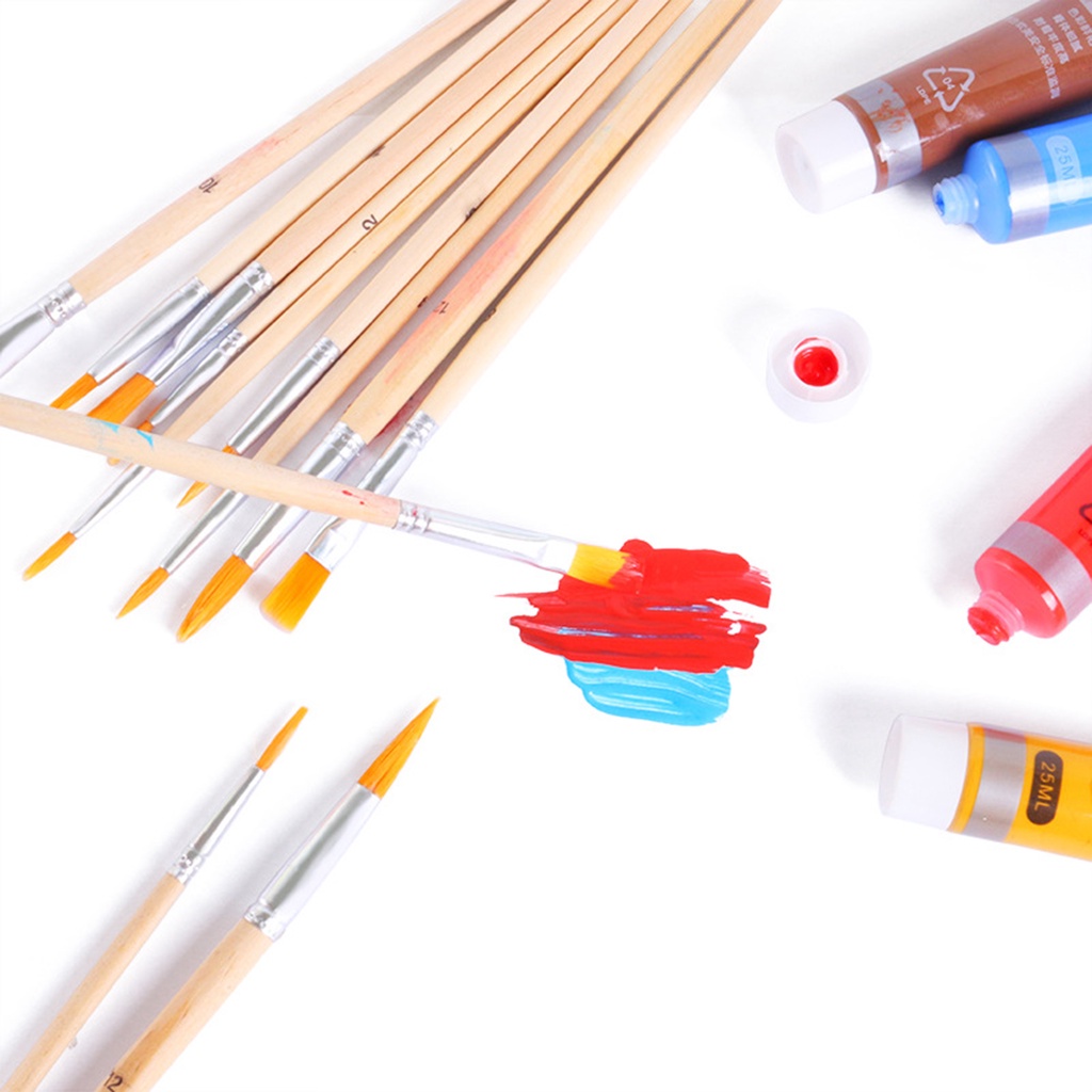 Bộ Bảng Vẽ Màu Nước NY-1 Tay Cầm Bằng Gỗ Và Nilon Thấm Hút Mạnh