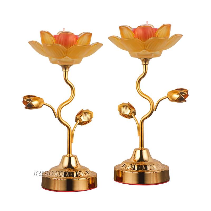 Giá Đỡ Đèn Cầy / Nến Để Bàn Hình Hoa Sen Độc Đáo Trang Trí Nhà Cửa