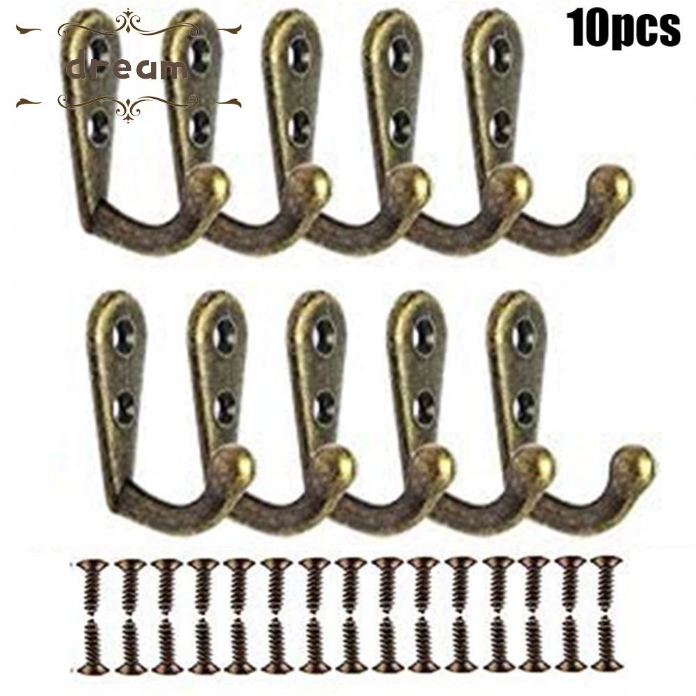 【DREAMLIFE】Hooks Bedroom Hanging Coat Holder Tools W/20 Pieces Screws Wall Mounted
