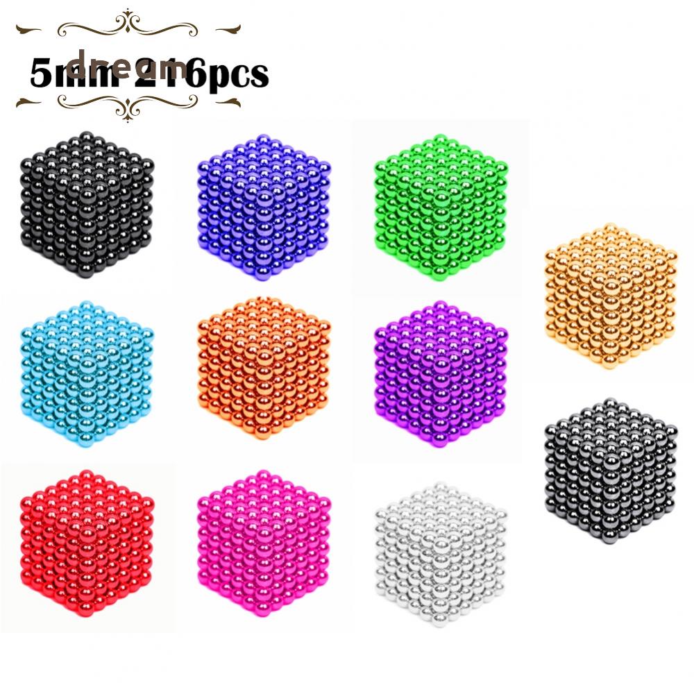 【DREAMLIFE】216pcs Decompression For Magnet Puzzle Toys 5mm Ball Bat Birthday Present