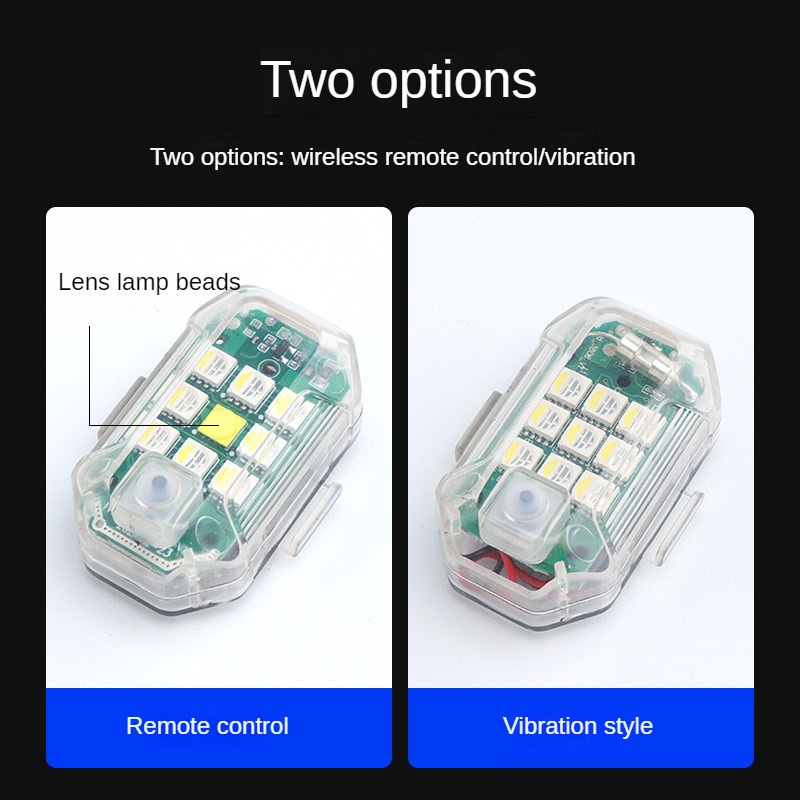 Đèn LED RGB Cảnh Báo Không Dây Chống Va Chạm Điều Khiển Từ Xa Cho Xe Hơi / Xe Máy / Xe Đạp