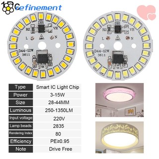 Chip tấm đèn led tròn 2835 SMD 15W 12W 9W 7W 6W 5W 3W IC 220V thông minh