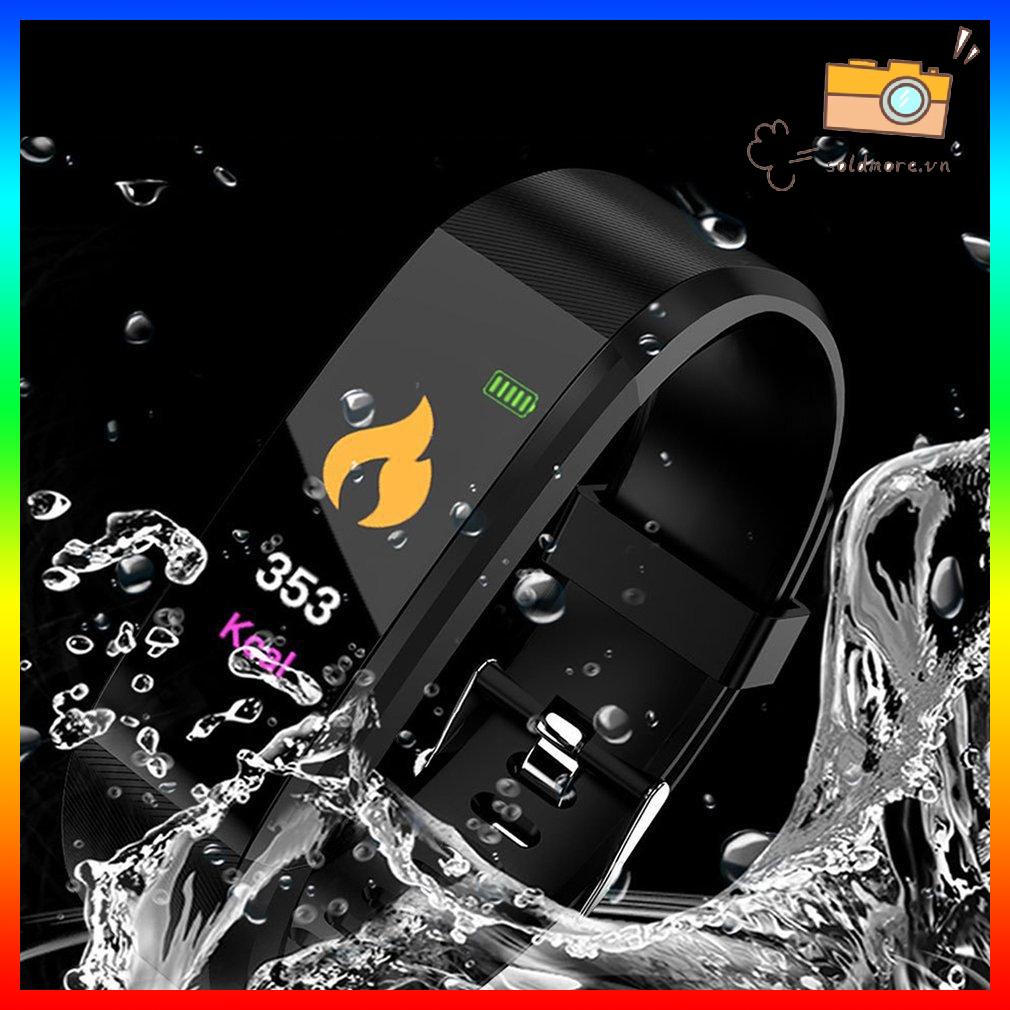 Màn hình màu 115Plus Vòng đeo tay thông minh Đồng hồ báo thức Thông tin đẩy Phát hiện đồng bộ Nhắc nhở thông minh