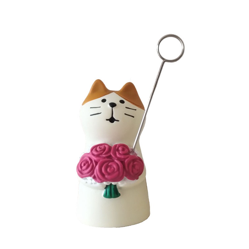 Mô Hình Chú Mèo Bằng Nhựa Resin Kiểu Nhật Bản Dễ Thương Dùng Trang Trí Bánh Cưới / Valentine