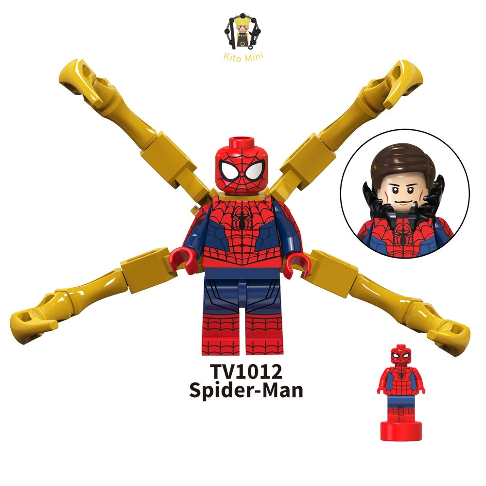 Minifigures Người Nhện Iron Man Spider Man Nhân vật Marvel Lắp Ráp TV6202