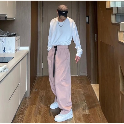 Quần Dài Ống Rộng Màu Sắc Retro Thời Trang Cho Nam Nữ