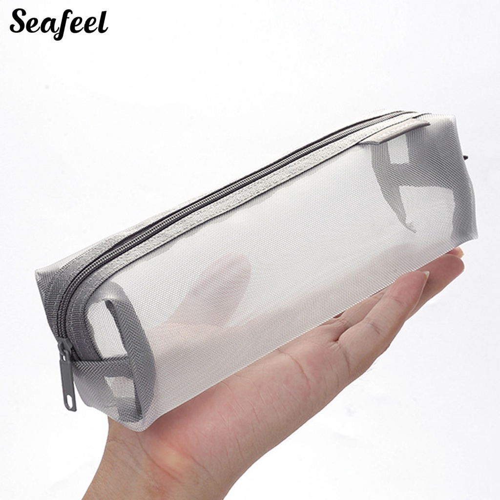 Túi Đựng Bút Dạng Lưới Có Khóa Kéo Siêu Bền Tiện Dụng Cho Văn Phòng