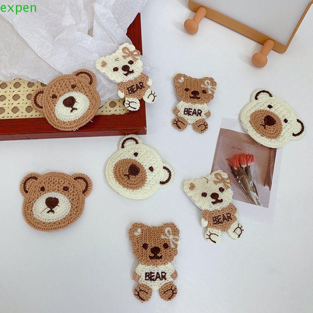 Miếng Dán Trang Trí Quần Áo Hình Gấu Hoạt Hình DIY