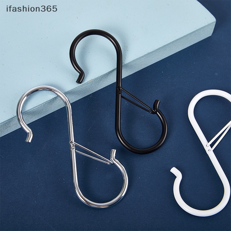 Set 2 Móc Treo Đồ Hình Chữ S Bằng Kim Loại Tiện Dụng Cho Nhà Bếp / Phòng Tắm