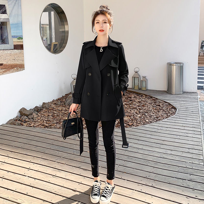 Áo Khoác Dài Tay Cài Hai Hàng Nút Thời Trang Mùa Thu Cho Nữ