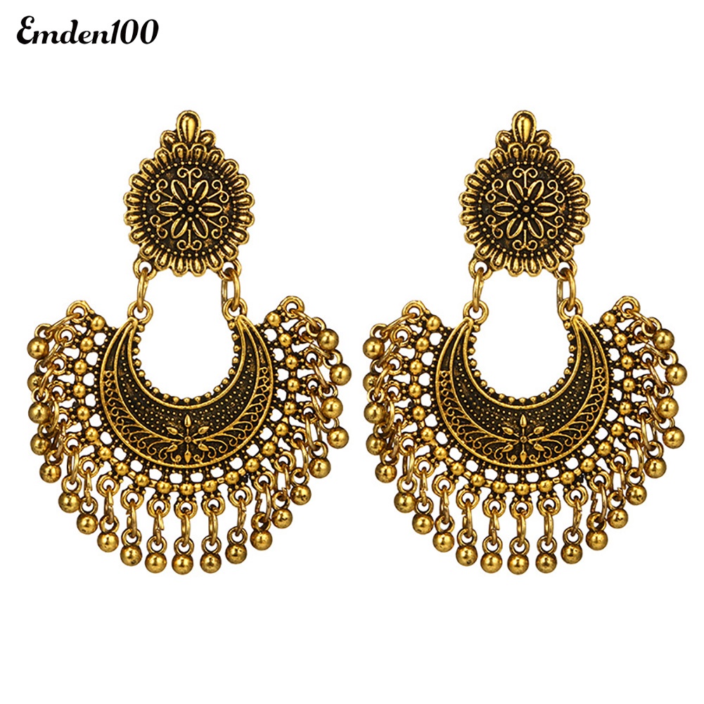 Bông Tai Dài Tua Rua Thời Trang Nữ Tính