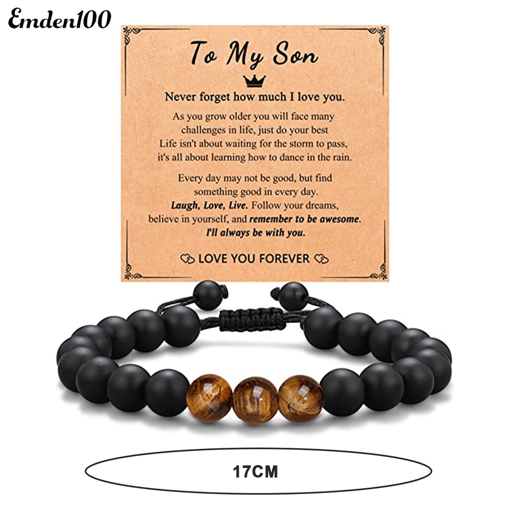 Vòng Tay Chuỗi Hạt Đá Đen Tự Nhiên Co Giãn Thoải Mái Dành Cho Mẹ Và Con Gái