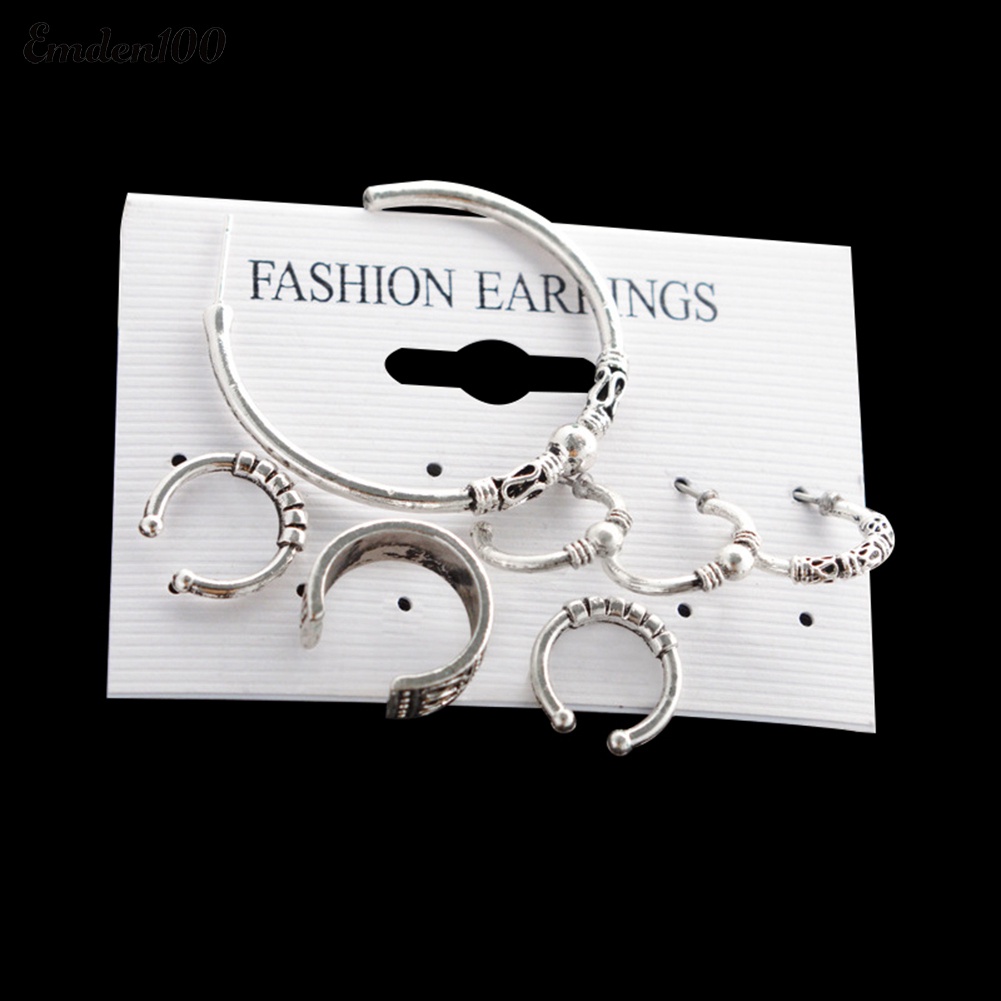 Bộ 7 Khuyên Tai Nữ Phong Cách Retro Đáng Yêu