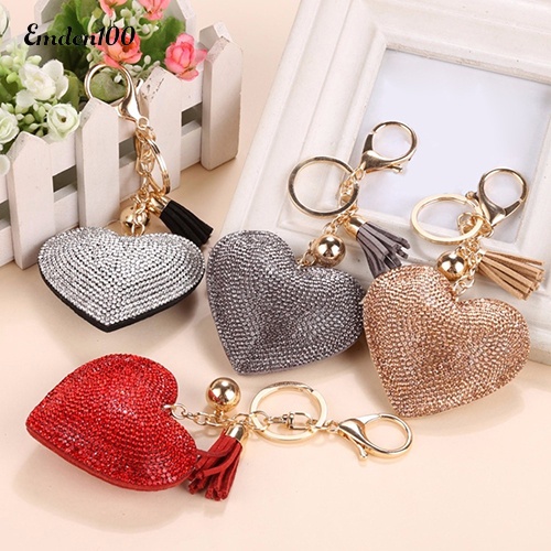 Móc Khóa Hình Trái Tim Đính Đá Thanh Lịch