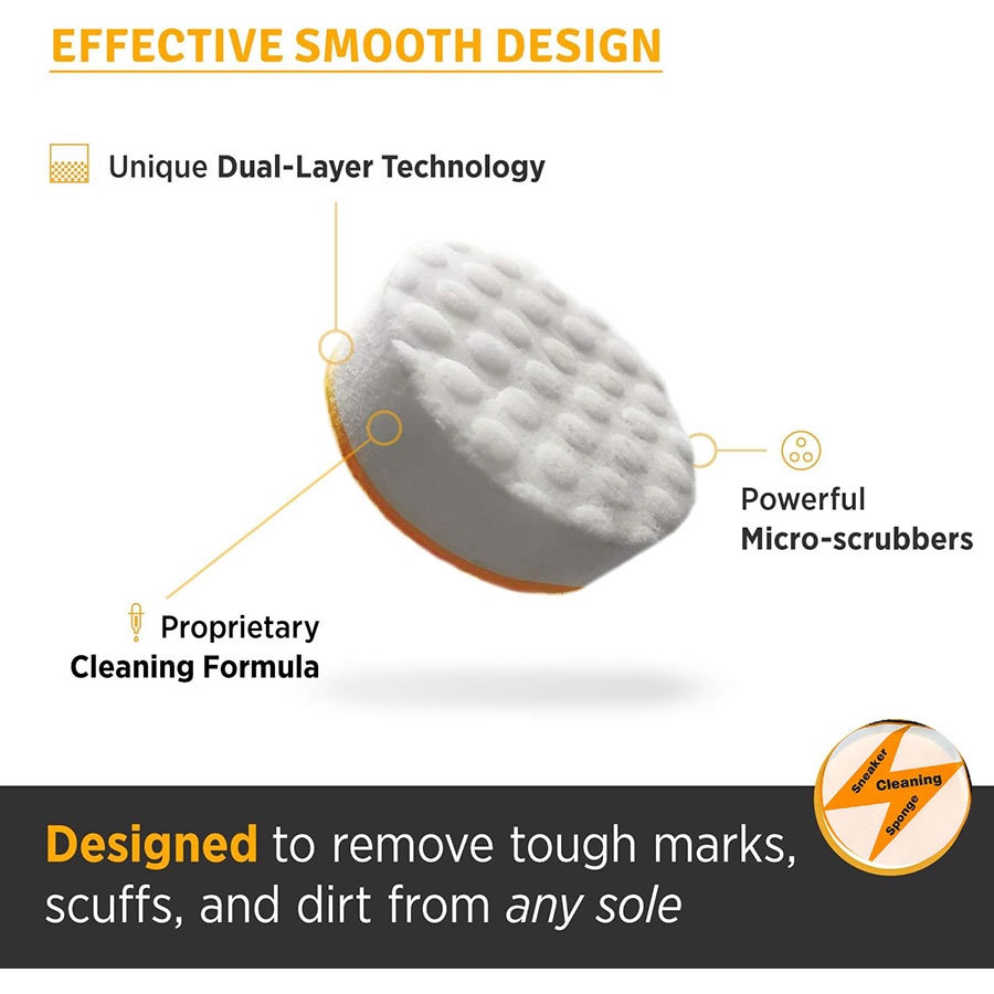 Miếng bọt biển hai mặt được làm ẩm trước làm sạch &amp; trắng đế giày cho nam và nữ
