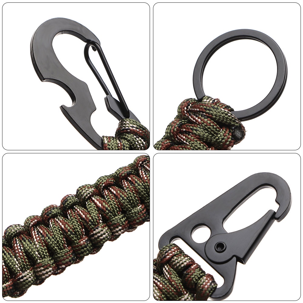 Móc Khóa Carabiner Kiêm Dụng Cụ Mở Nắp Chai Đa Năng