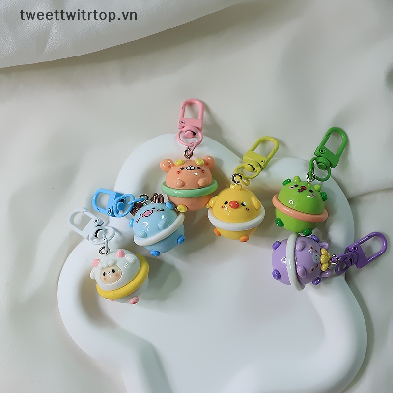 Trtop Móc Khóa Ba Chiều Hình Bánh Donut Chòm Sao Hoạt Hình Bằng Nhựa Resin Dễ Thương Ch VN