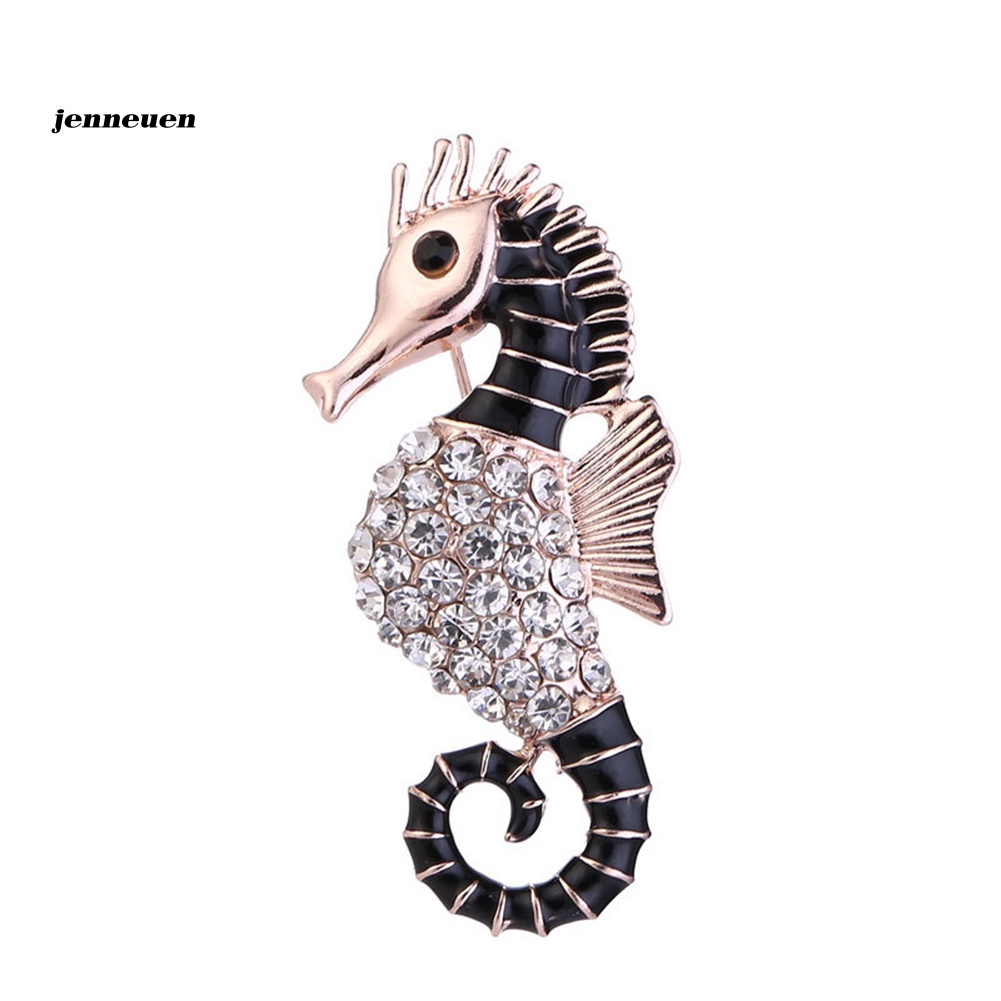 Ghim Cài Áo Hình Cá Ngựa Đính Đá Thời Trang Cho Nữ