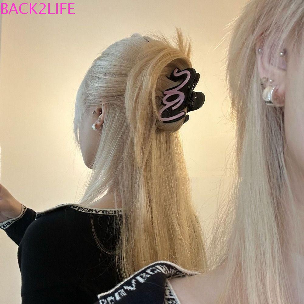 Kẹp Tóc Hình Đám Mây / Cá Mập / Đường Viền Rỗng Kiểu Hàn Quốc Đơn Giản Cá Tính Cho Bé Gái BACK2LIFE y2k