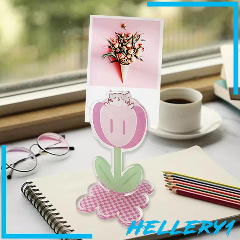 Giá Đỡ Ảnh / Thẻ Số Bàn Bằng Acrylic In Họa Tiết Hoa Xinh Xắn Trang Trí Tiệc Cưới