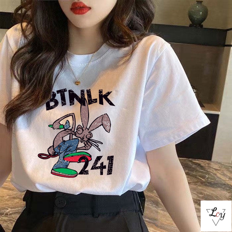 Áo Thun Cotton Tay Ngắn Dáng Rộng Phong Cách Thời Trang Hàn Quốc 2023