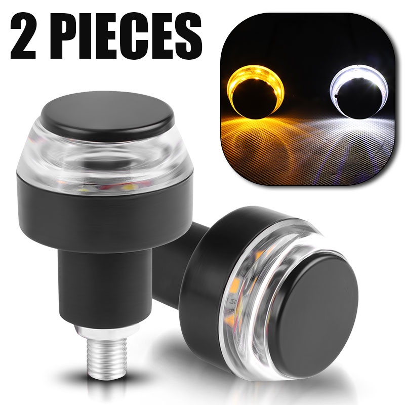 Đèn LED Xi Nhan 22mm Gắn Tay Lái Xe Máy Màu Hổ Phách
