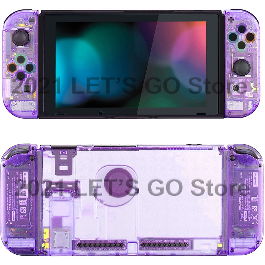 Nintend Switch DIY Thay thế Vỏ nhà ở trong suốt màu đen cho Các phụ kiện Nintendo Switch Console & Joycon