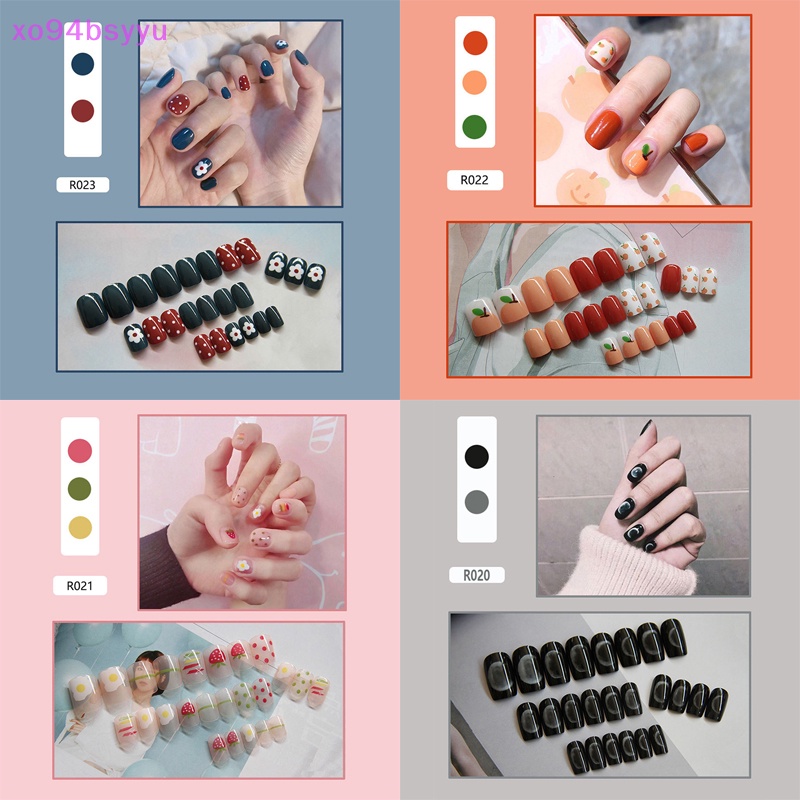Set 24 Móng Tay Giả Xo94Bsyu Có Thể Tháo Rời Được