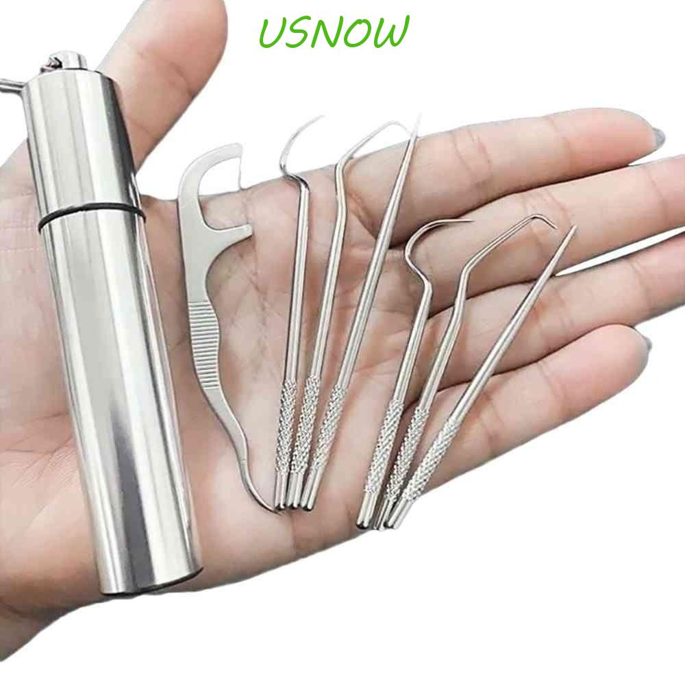 Hộp Đựng Tăm Xỉa Răng Bằng Thép Không Gỉ Đa Năng Kèm Móc Khóa Tiện Dụng Giá Đỡ