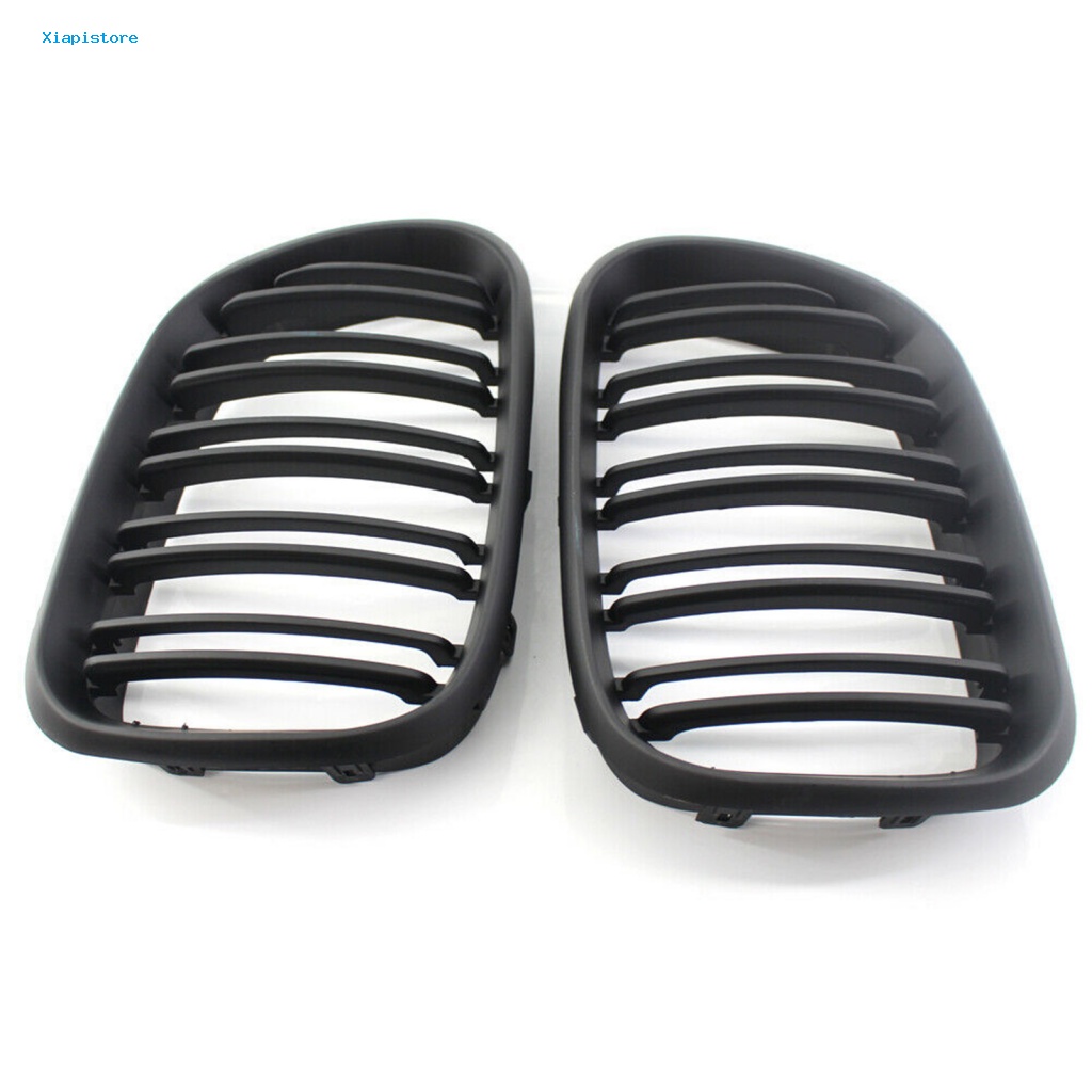 [Xiapistore] 2 Lưới Tản Nhiệt Trước Hai Đường Kẻ Trái Phải Màu Đen Nhám 51138250052 51138250051 Phụ Kiện Chuyên Dụng Dành Cho BMW X5 Series E53 99-03