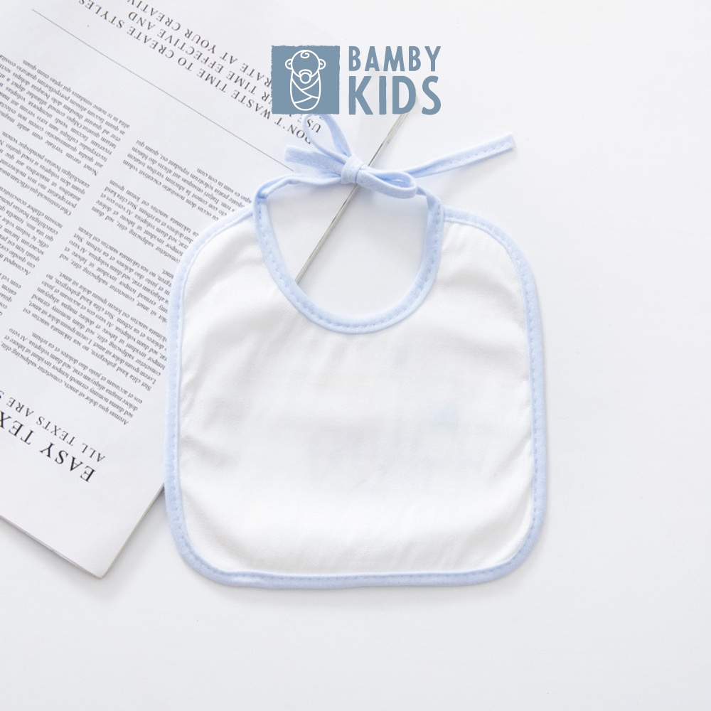 Yếm rãi vuông dây buộc cho bé Bambykids