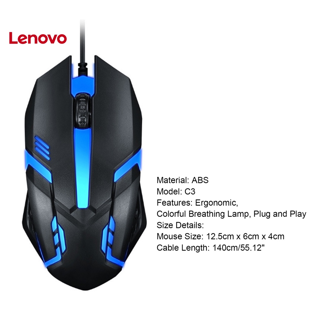 Chuột Máy Tính C3 Có Dây Dạ Quang Chống Trượt Hình Hoa Hướng Dương