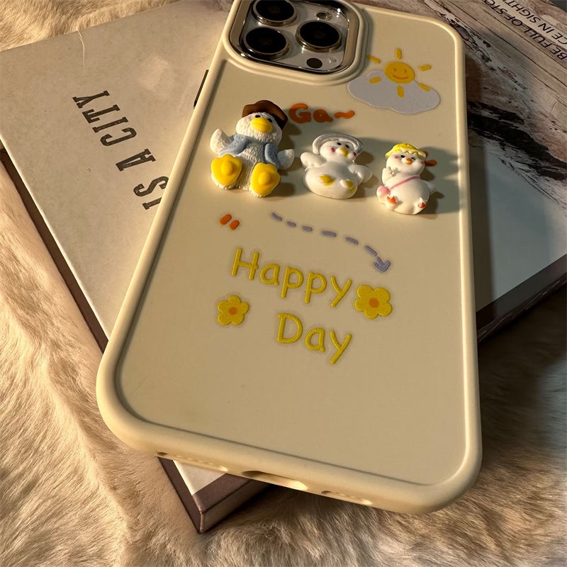 Vỏ điện thoại hình con vịt hình con búp bê vui nhộn dễ thương cho iphone 7 7 plus 8 8plus xs xr 11 12 13 14 pro plus promax