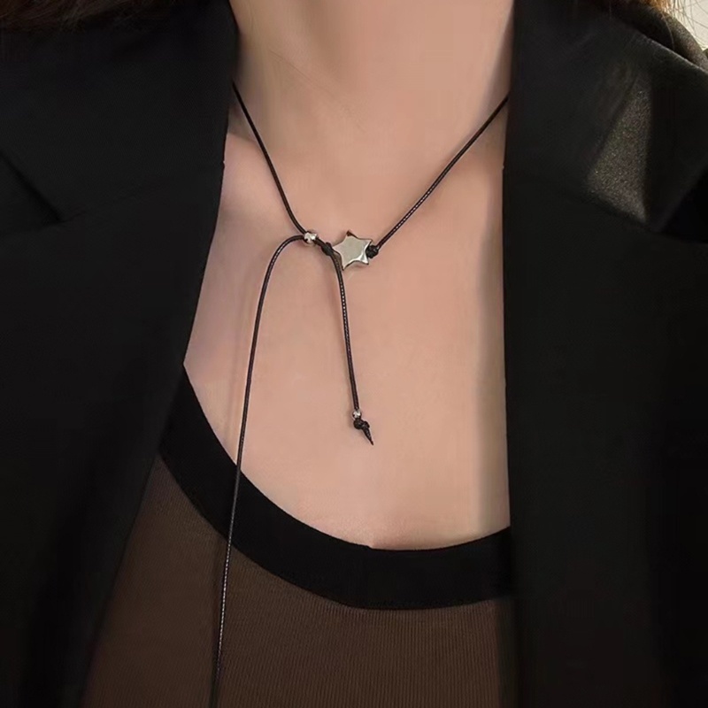 Vòng cổ DạNg Dây RúT HìNh Ngôi Sao ĐíNh Đá Xinh XắN