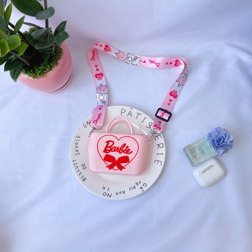 Túi Đựng Mỹ Phẩm Hình Búp Bê Barbie Dễ Thương Cho Bé Gái