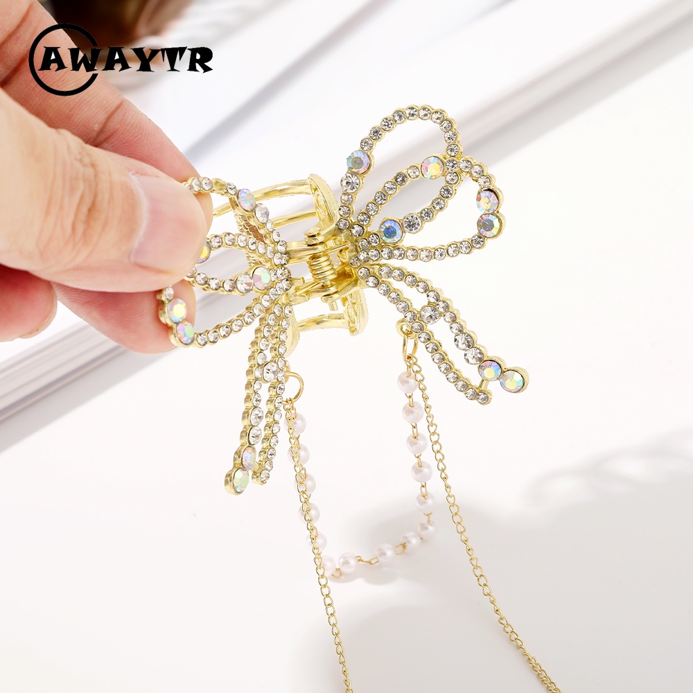 Kẹp Tóc Nơ Tua Rua Bằng Hợp Kim Thời Trang Cho Nữ